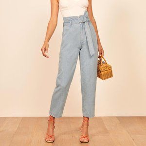 Reformation - Cinch Jean - WHITE denim - Women's 28